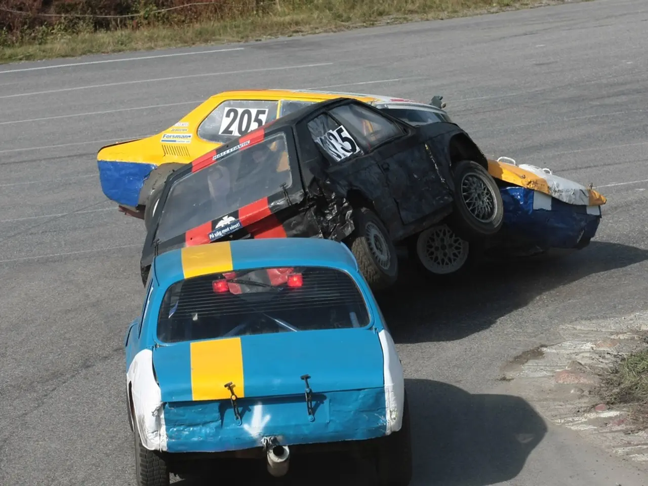 Cars involved in a crash in Sochi