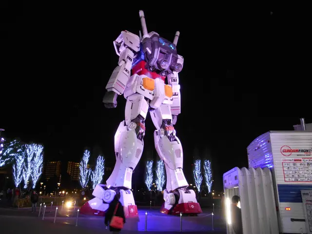 AI Robot Police Patrol Street During Thai Festival Occurs