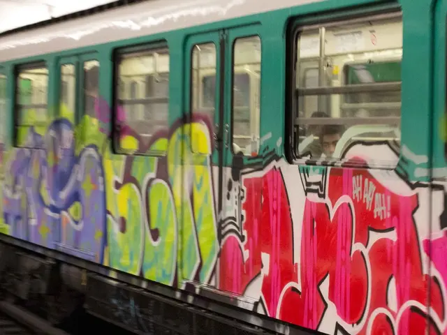 Individual hurls beer bottles at receding train