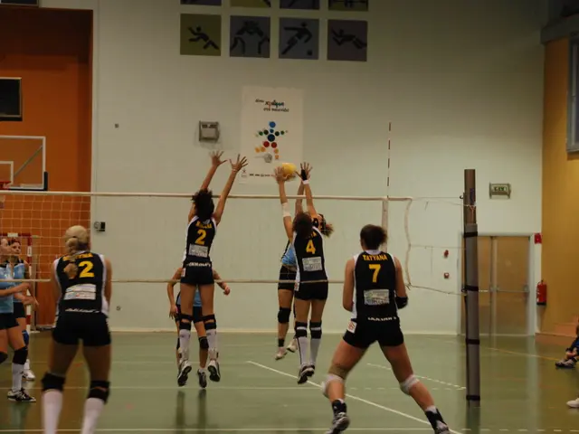Volleyball team Baden participating in a pre-season international competition