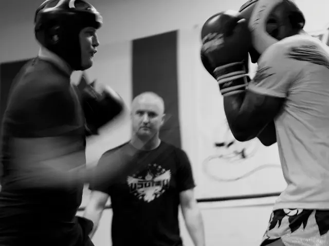 Jake Paul taunts Gervonta Davis, smirking after witnessing Davis sparring with a towering...